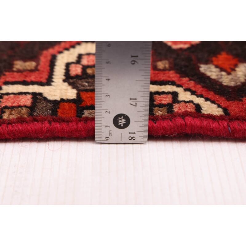 ECARPETGALLERY Hand-knotted Kayseri Vintage Dark Red Wool Rug - 4'7 x 6'8