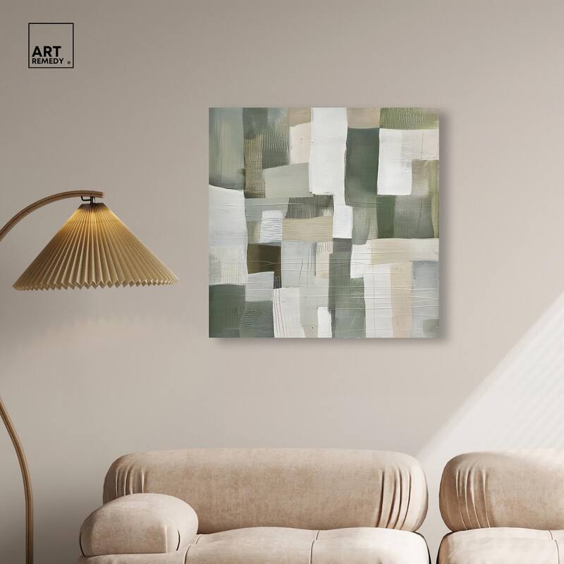 Pale Jade Green I Canvas by Art Remedy, Gallery Wrapped