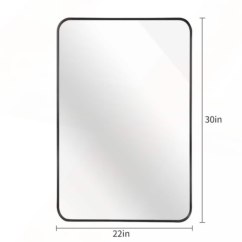 22x30 Inch Metal Framed Rectangular Bathrrom Mirror