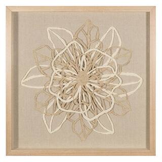 HUJI Abstract Handmade Paper Mache Shadow Box Wall Art - Bed Bath
