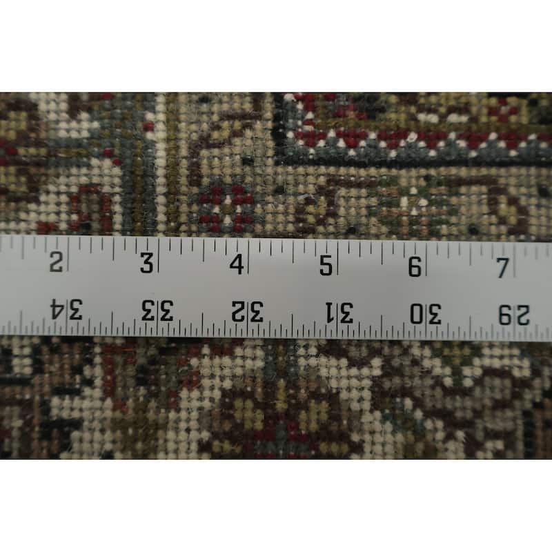 Hand Knotted Oriental 100% Wool Carpet Traditional Medallion Beige & Ivories Tabriz Area Rug - 6' 0'' X 4' 0''