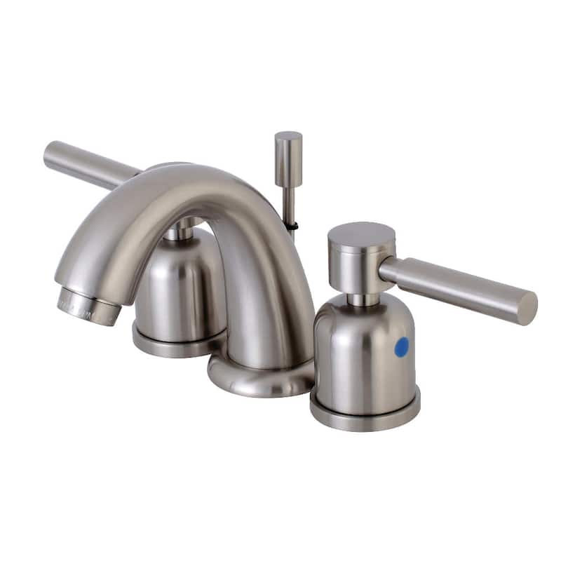 Kingston Brass Concord 1.2 GPM Widespread Bathroom Faucet with Metal - Brushed Nickel