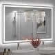 preview thumbnail 153 of 161, Large LED Bathroom mirror Tempered Glass Dimmable Anti-Fog Vanity Mirror 51x32