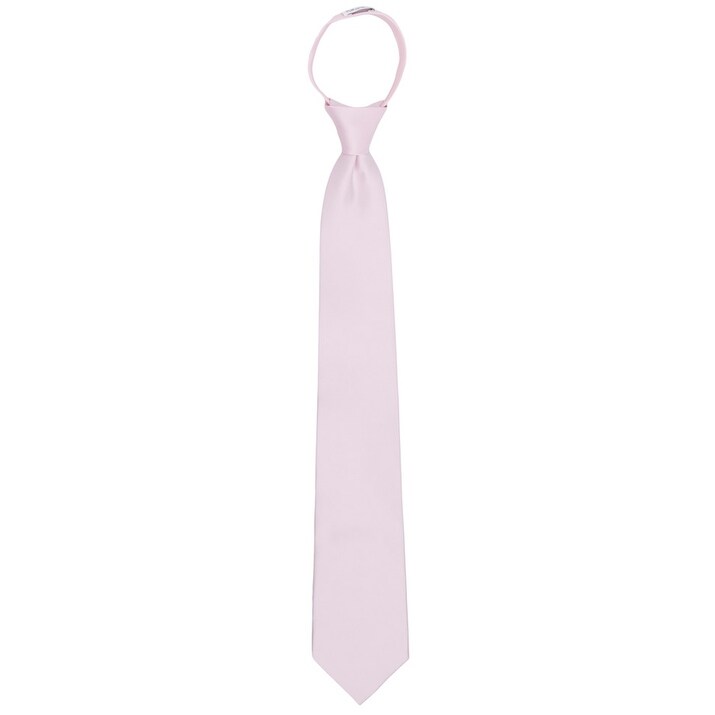 Lilac Lavender 11 Solid Color Boys Zipper Tie
