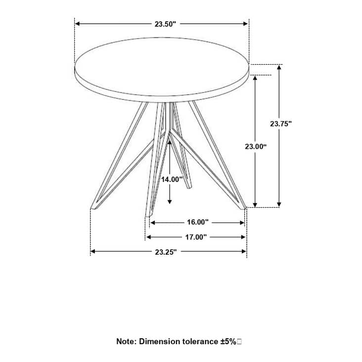 Hadi Round SmartTop Side End Table Cement and Gunmetal