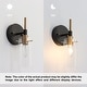 preview thumbnail 13 of 20, Modern Black Gold Bathroom Vanity Light Dimmable Wall Sconces with Cylinder Glass