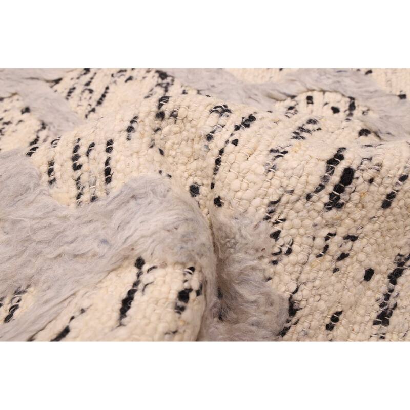 ECARPETGALLERY Hand-knotted Looma Cream Wool Rug - 8'3 x 9'11