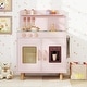 preview thumbnail 15 of 18, Gymax Play Kitchen w/Realistic Ice Maker Stove Accessories & Water