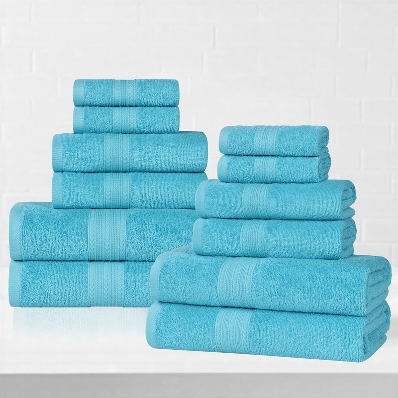 Superior Eco-Friendly Sustainable Cotton 12-Piece Bathroom Towel Set