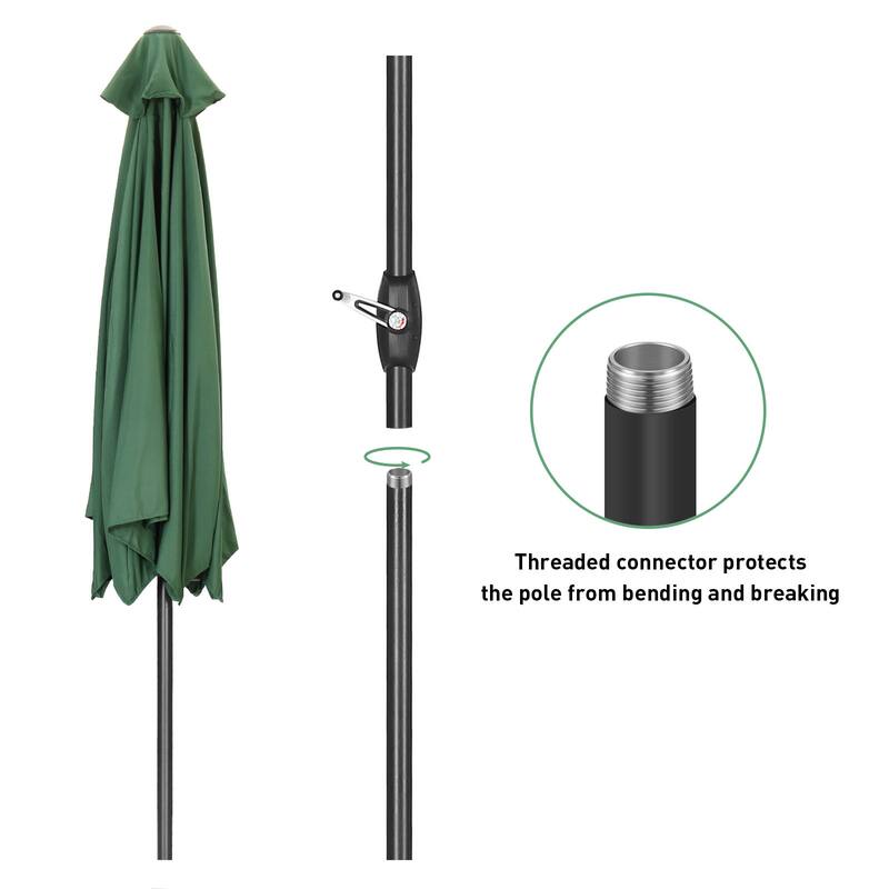 Ainfox 9ft Outdoor Patio Umbrella Without Base for Garden, Patio, Swimming Pool