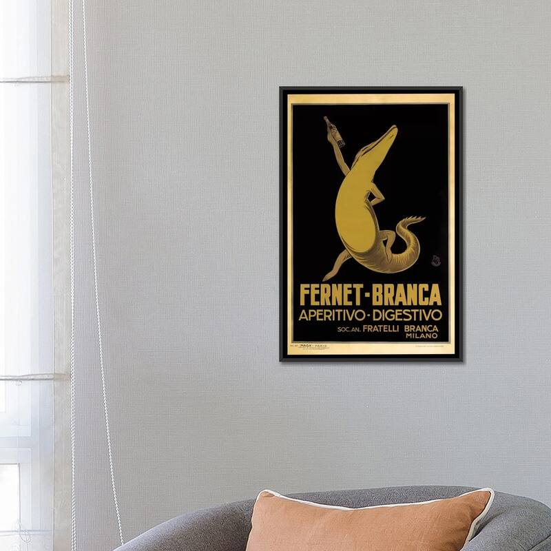 iCanvas "Fernet-Branca, Croc" by Vintage Apple Collection Framed Canvas Print