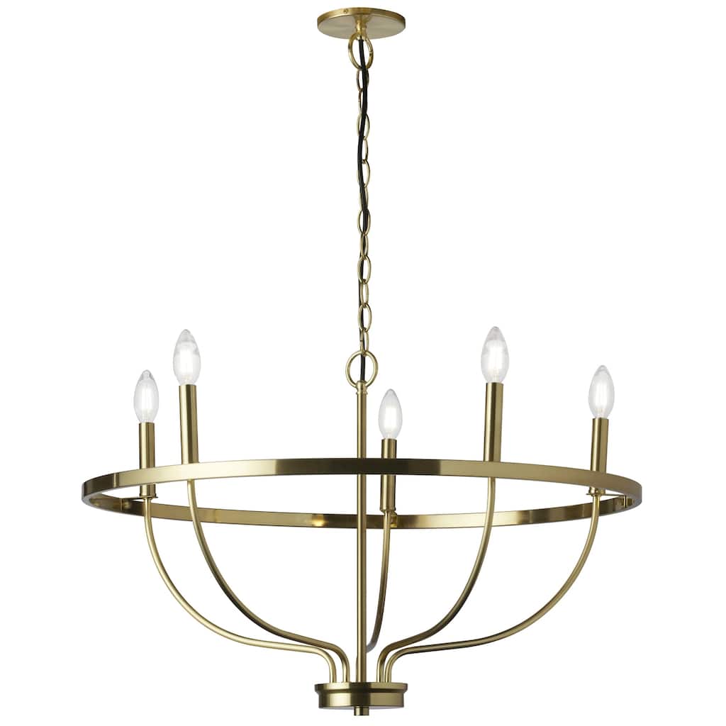 5 Light Chandelier - Gothic Grandeur Incandescent Lighting - Dining Room, Living Room, Foyer - 15.75