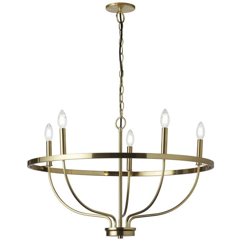 5 Light Chandelier - Gothic Grandeur Incandescent Lighting - Dining Room, Living Room, Foyer - 15.75