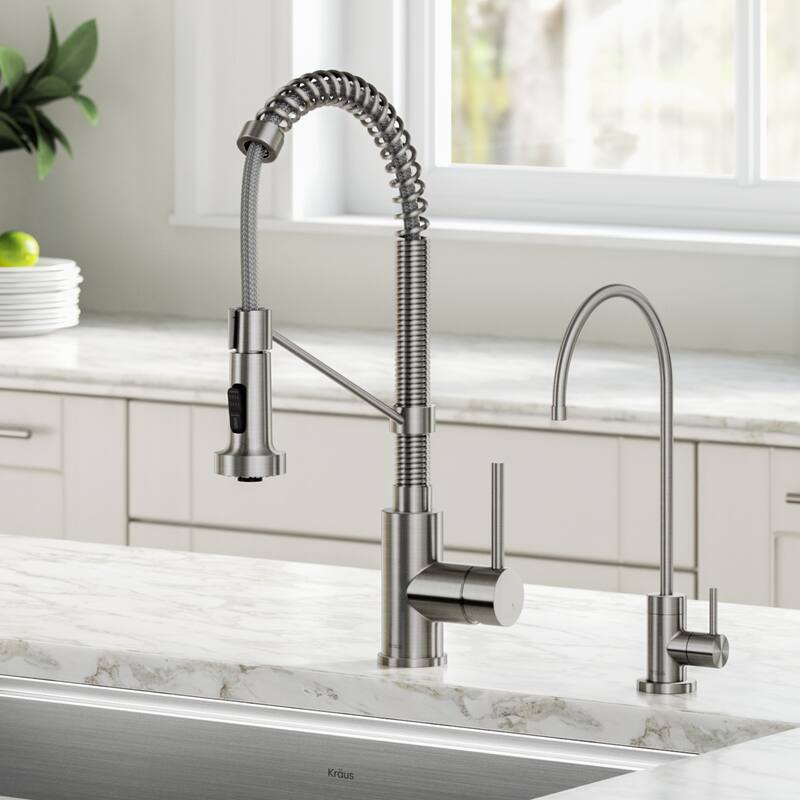 Kraus Bolden 2-Function 1-Handle Commercial Pulldown Kitchen Faucet