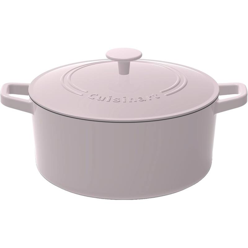 Cuisinart 5- Quart Chef's Classic Enameled Cast Iron Round Covered Casserol, lilac