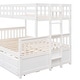 preview thumbnail 15 of 49, Separable Twin Over Full Bunk Bed Storage Platform Bed with with Pull-out Trundle, Drawers, Ladder and Safety Fence