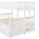 preview thumbnail 15 of 55, Separable Twin-Over-Full Bunk Bed Wooden Kids Bed with Twin Size Trundle,Guardrails,Drawers for Bedroom