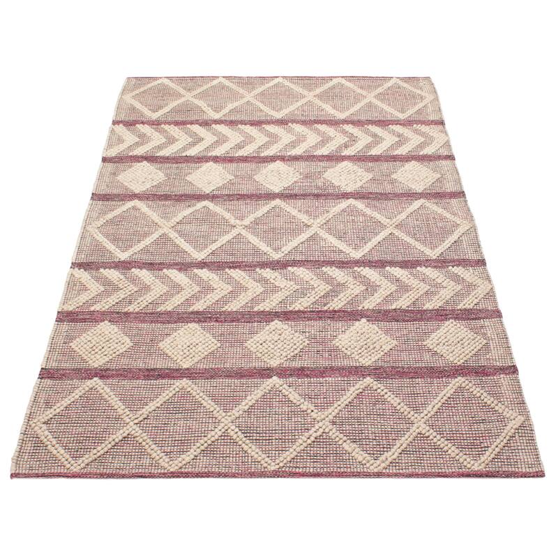 ECARPETGALLERY Braid weave Sienna Khaki Wool Rug - 5'2 x 8'2