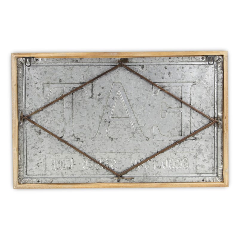 Gray Metal Eat Wall Decor