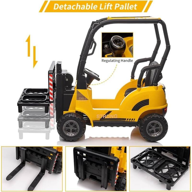 12V Kids Ride on Forklift Car with Tent