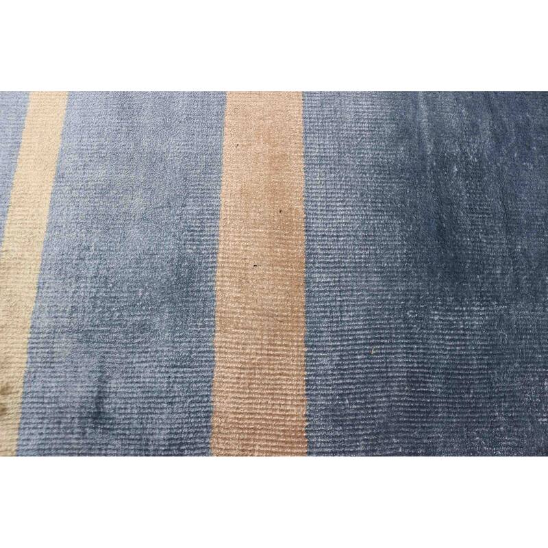 ECARPETGALLERY Hand Loomed Kashkuli Gabbeh Light Denim Blue Viscose Rug - 5'3 x 7'4
