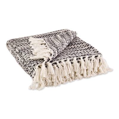 DII Natural Tone Diagonal Stripe Acrylic Throw