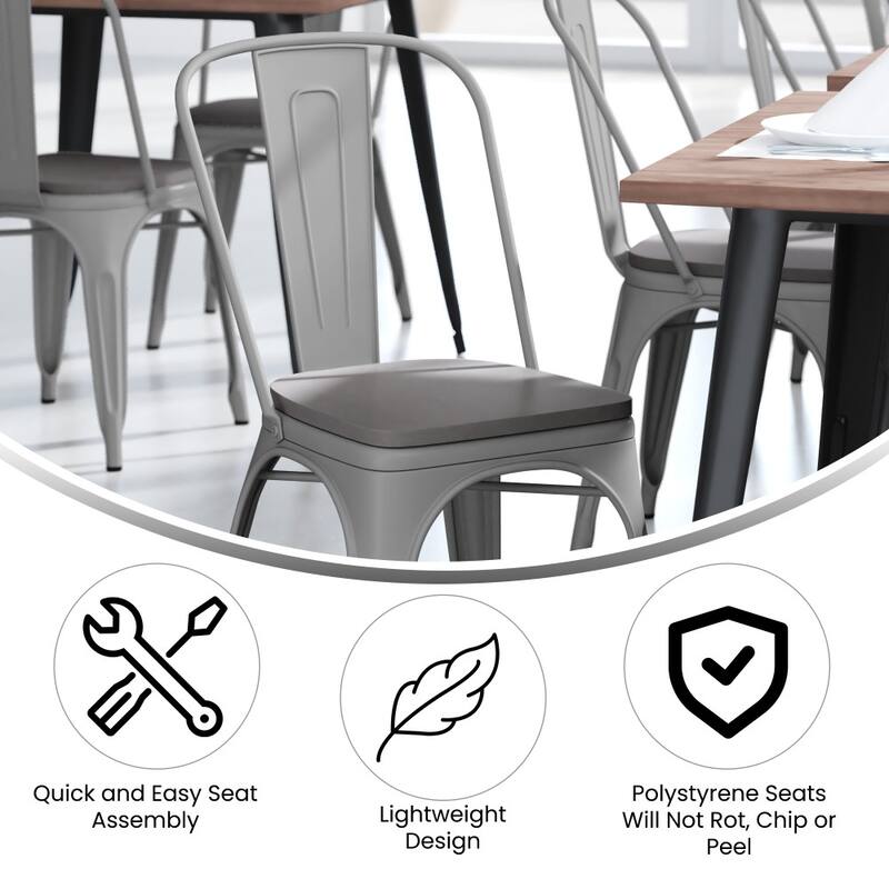 All-Weather Commercial Stack Chair & Poly Resin Seat