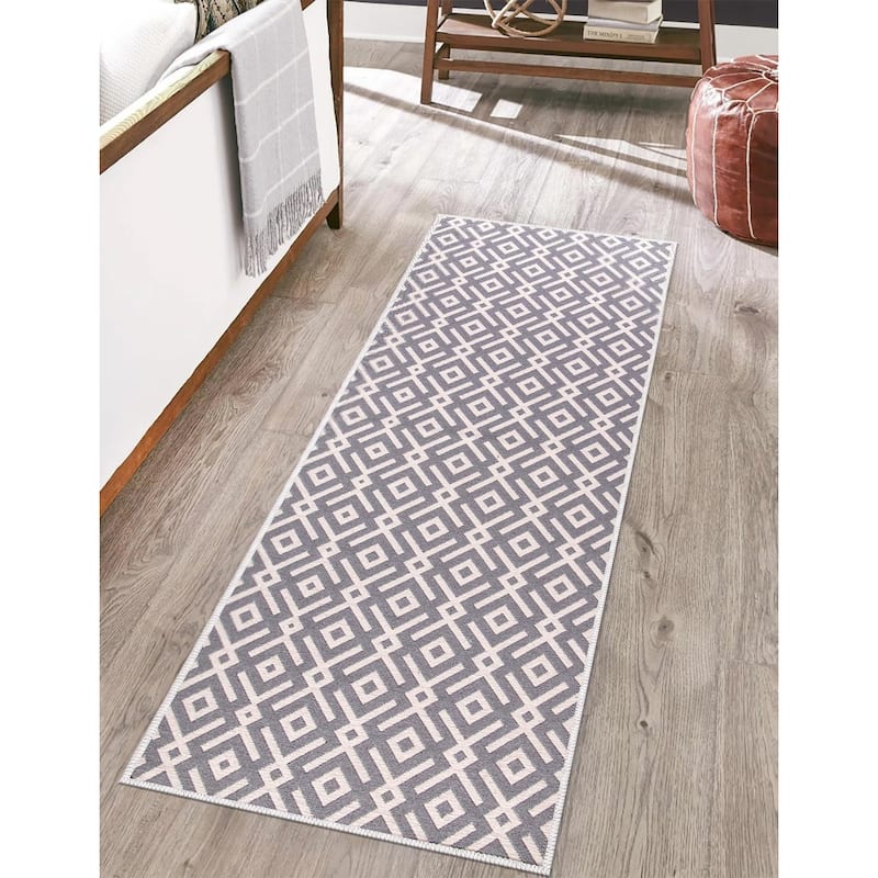 SussexHome Non-skid Ultra-thin Blended Runner Rug - 20" x 59"