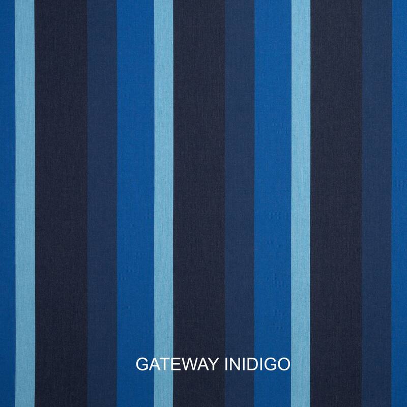 Sunbrella Indigo Blue Stripe Indoor/ Outdoor Square Pillow, Set of 2