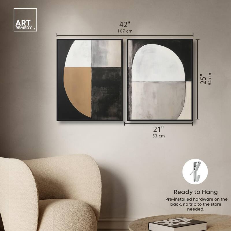 Tonal Rhythm Canvas Set of 2 by Art Remedy