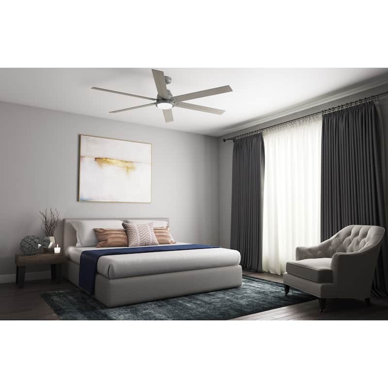 Hunter Wi-Fi Gravity Windmill Ceiling Fan w/LED Light Kit and Handheld Remote - Rustic, Transitional - SMART FAN! ENERGY STAR!