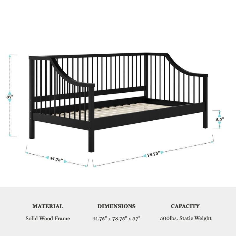 Martha Stewart Solid Wood Platform Daybed with Wooden Spindles