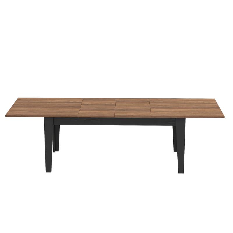 Dining Table, 106.3" Large Extendable Kitchen Table