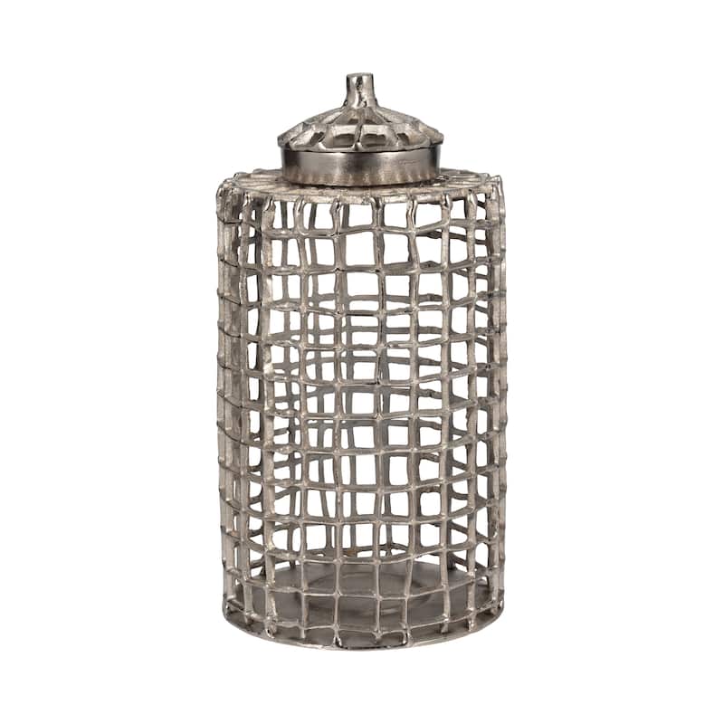 Sagebrook Home Metal Cylinder Lidded Jar