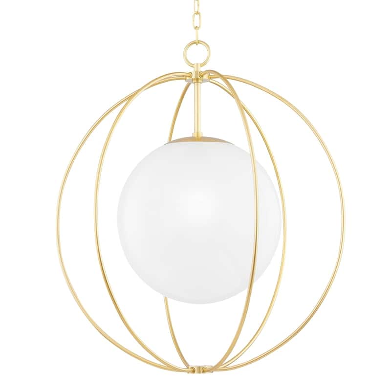 Lyla 1 Light Large Pendant - Aged Brass