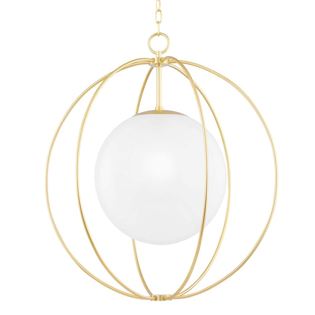 Lyla 1 Light Large Pendant - Aged Brass