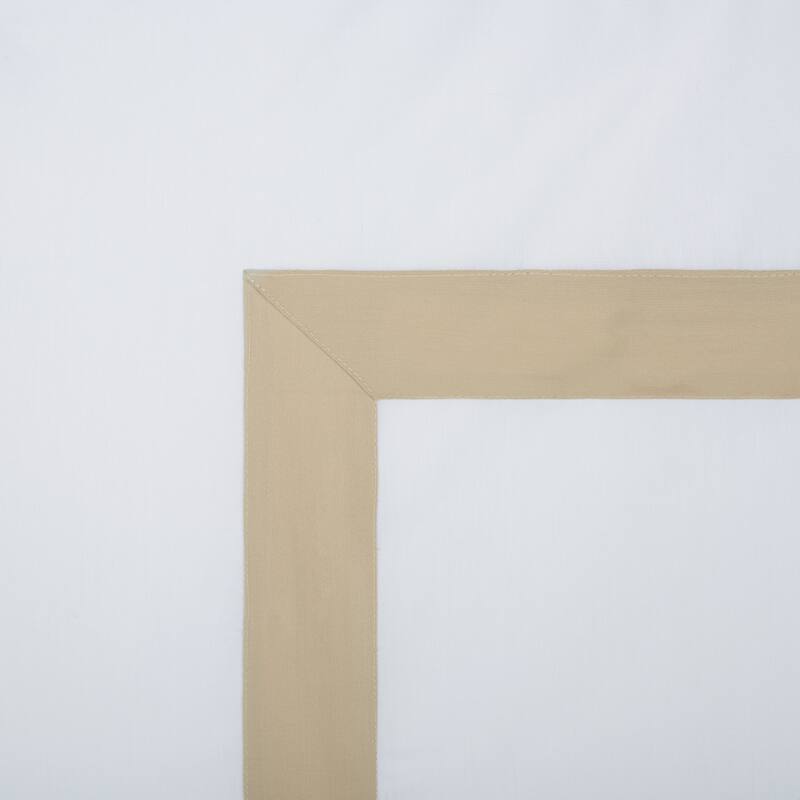 SAFAVIEH Home Hotel Collection Bold Fabric Border 300Tc Percale 3-piece Duvet Cover Set