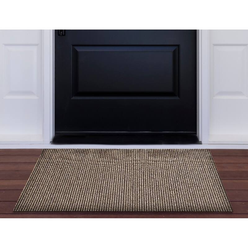 Nautica PVC Loop Utility Indoor/Outdoor Striped Mat