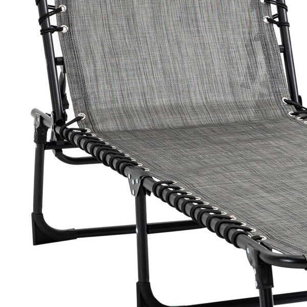 Outsunny Reclining Lounge Chair Portable Sun Lounger Folding