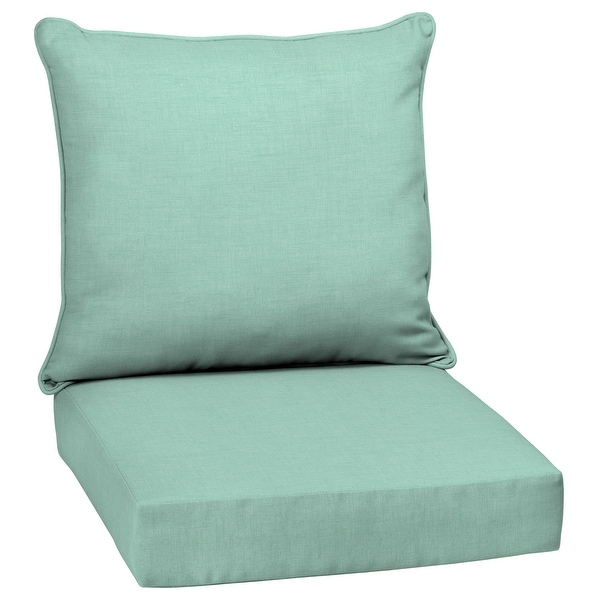 Arden Selections Outdoor Deep Seating Cushion Set 24 x 24 Aqua