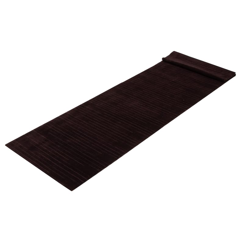 ECARPETGALLERY Hand-knotted Opulence Magenta Wool Rug - 3'0 x 10'11