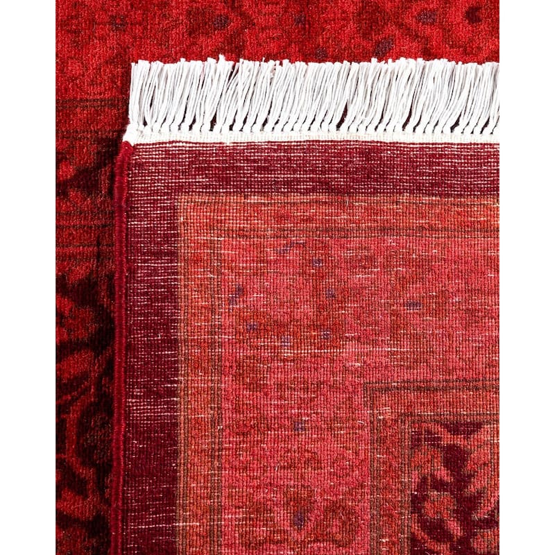 Contemporary Overdyed Wool Hand Knotted Runner - 2' 7" x 12' 5"