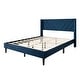 preview thumbnail 44 of 62, CraftPorch Sophisticated Wingback Upholstered Platform Velvet Bed