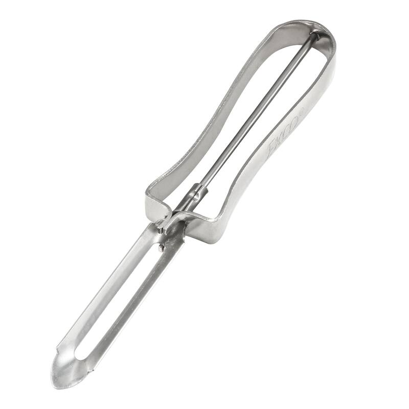Kitchen Stainless Steel Handle Potato Fruits Peeler Cutter 5.7" Long - Silver Tone