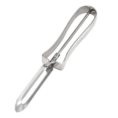 Kitchen Stainless Steel Handle Potato Fruits Peeler Cutter 5.7" Long - Silver Tone