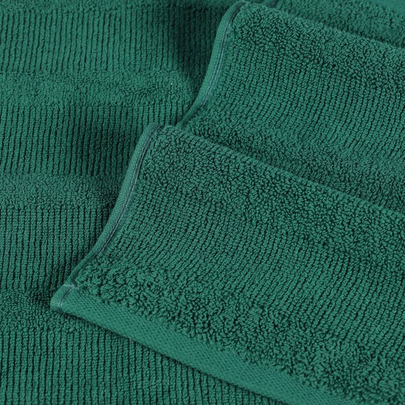 Quick-Dry Ribbed 3-Piece Cotton Towel Set by Superior