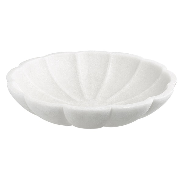 slide 2 of 4, Uttermost Petal Ivory Ricestone Bowl - 16.75"x4"x16.75"
