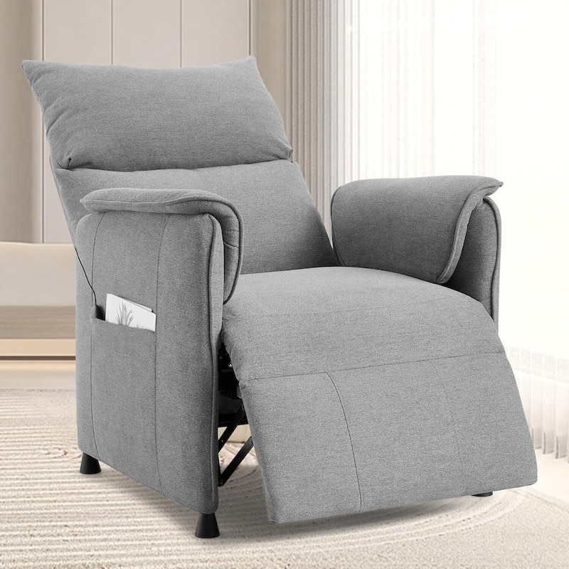 Electric Power Lift Recliner Rocking Sofa Chair with Remote for Living Room - Grey