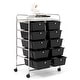 preview thumbnail 10 of 8, Gymax 10-Drawer Rolling Storage Cart Tools Scrapbook Paper Organizer