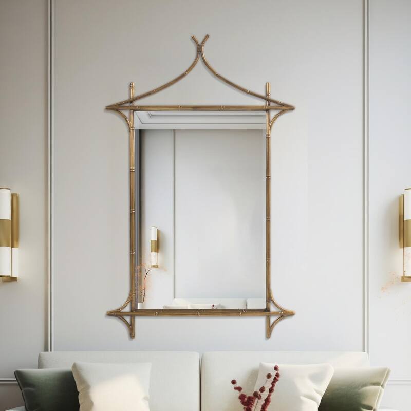 Moreau Metal Bamboo Styled Mirror - 48H X 30W X 1.3/4D